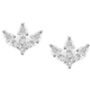 Lotus Flower Diamond Stud Earrings, thumbnail 3 of 3