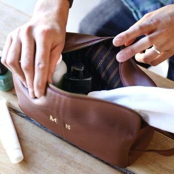 Personalised Embroidered Initials Washbag, 6 of 10