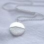 Recycled Silver Moonrise Fingerprint Charm Necklace, thumbnail 4 of 8