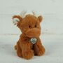Jomanda Ec Happy Christmas Mini Highland Cow Brown, Gift Boxed, thumbnail 1 of 6