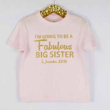 'Fabulous Big Sister' Announcement T Shirt, 5 of 5
