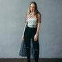 Black Tulle Boho Festival Overlay Dress, thumbnail 4 of 11