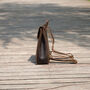 Minimalist Genuine Slim Leather Backpack, thumbnail 3 of 12