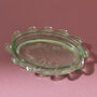 Vintage Art Deco Glass Trinket Bowl / Dish Green, thumbnail 1 of 3