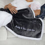 Personalised Paternity Daddy And Me Charcoal Blanket, thumbnail 1 of 5