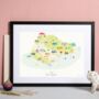 Personalised East Sussex Map: Add Favourite Places, thumbnail 4 of 5