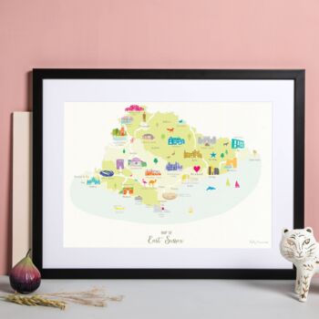 Personalised East Sussex Map: Add Favourite Places, 4 of 5