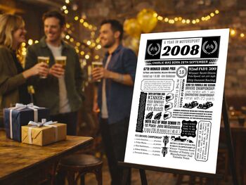 2008 Personalised 18th Birthday Motorsport Print, 12 of 12