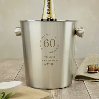 Personalised Date Stainless Steel Ice Bucket, 4 of 6