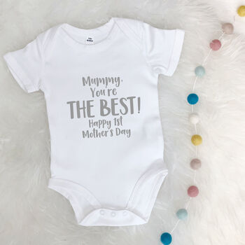 Mummy You're The Best Personalised Babygrow, 6 of 8
