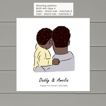 Personalised First Father's Day Keepsake Card, 5 of 6