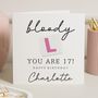 Personalised L Plate 17th Birthday Card For Daughter, thumbnail 1 of 7