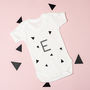 Geometric Babygrow Personalised With Initial, thumbnail 1 of 4
