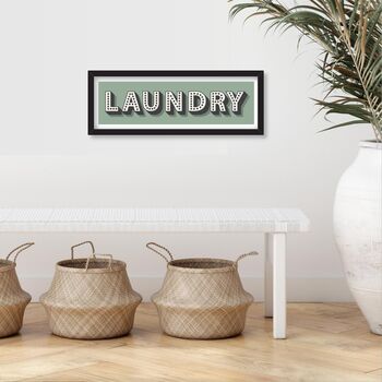 Framed Typography Laundry Print, 4 of 10