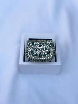 Tehraan Green And Gold Minaudière, 2 of 6
