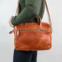 Personalised Buffalo Leather Compact Laptop Satchel, thumbnail 5 of 10