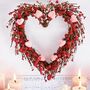 Valentine's Red And Pink Heart Shape Twig Wreath, thumbnail 7 of 10