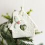 Porcelain Holly House Christmas Decoration, thumbnail 1 of 4