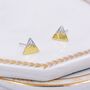 Sterling Silver Fuji Mountain Stud Earrings With 18ct Gold Coating, thumbnail 5 of 12