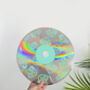 Mushroom Trippy Upcycled 12' Laser Disc Decor, thumbnail 1 of 6