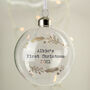 Personalised Gold Wreath Glass Bauble, thumbnail 3 of 3