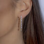 Sterling Silver Designer Royal Pearl Drop Earrings, thumbnail 2 of 5