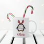 Personalised Christmas Penguin Kids Polymer Mug, thumbnail 2 of 5