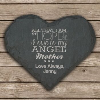 Personalised Mum's Slate Heart Keepsake, 2 of 5