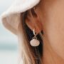Asri Seashell Plated Huggie Hoop Earrings, thumbnail 1 of 4