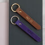 New Home Personalised Leather Keyring, thumbnail 3 of 9