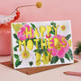 Happy Mother's Day Peony Floral Paper Cut Card, thumbnail 1 of 5
