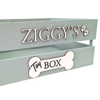 Large Coloured Dog Toy Storage Box With Raised Design, 2 of 7