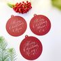 Personalised Calligraphy Bauble Gift Tag, thumbnail 4 of 6