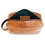 'Stanley' Men's Leather Wash Bag In Tan, thumbnail 9 of 9
