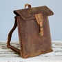 Personalised Buffalo Leather Distressed Backpack, thumbnail 9 of 12