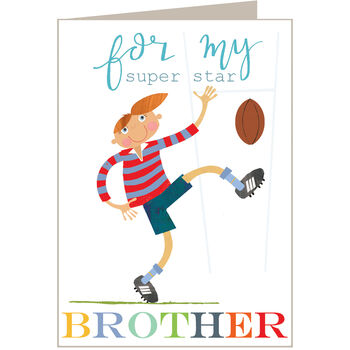 Rugby Brother Greetings Card, 2 of 4