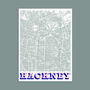Hackney London Map Screen Print, thumbnail 1 of 3