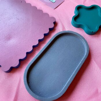 Scallop Edged Flat Square Tray, 3 of 4
