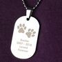 Personalised Paw Prints Stainless Steel Dog Tag Necklace, thumbnail 12 of 12