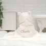 Personalised Smiley Teddy Baby Towel Gift Set, thumbnail 3 of 9