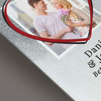 Personalised Heart 4x4 Glitter Glass Photo Frame, 4 of 4