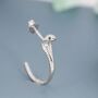 Cobra Snake Stud Earrings In Sterling Silver, thumbnail 2 of 11