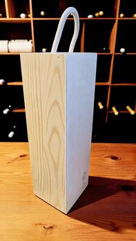 Personalised Wooden Wine Box With Handle – Engraved, 9 of 9