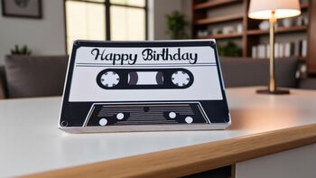 Personalised Cassette Voice Message Card – Neon Happy Birthday, 11 of 12