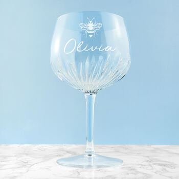 Personalised Crystal Icon Gin Goblet, 2 of 6