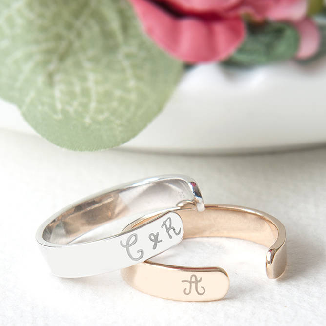 Personalised Open Ring By Merci Maman | notonthehighstreet.com