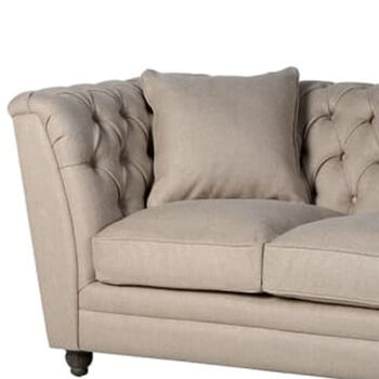 Natural Buttoned Two Seater Sofa, 2 of 2