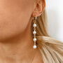 Long Drop Pearl Earrings, thumbnail 1 of 3
