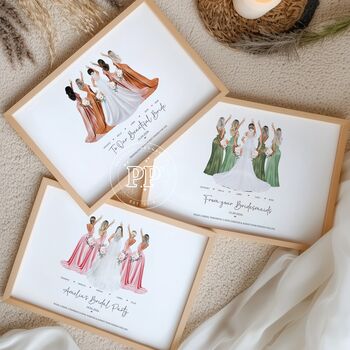 Personalised Bridesmaid Print, Gift For Bride, 3 of 9