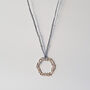 Fine Organic Silver Blue Cord Necklace, thumbnail 1 of 2